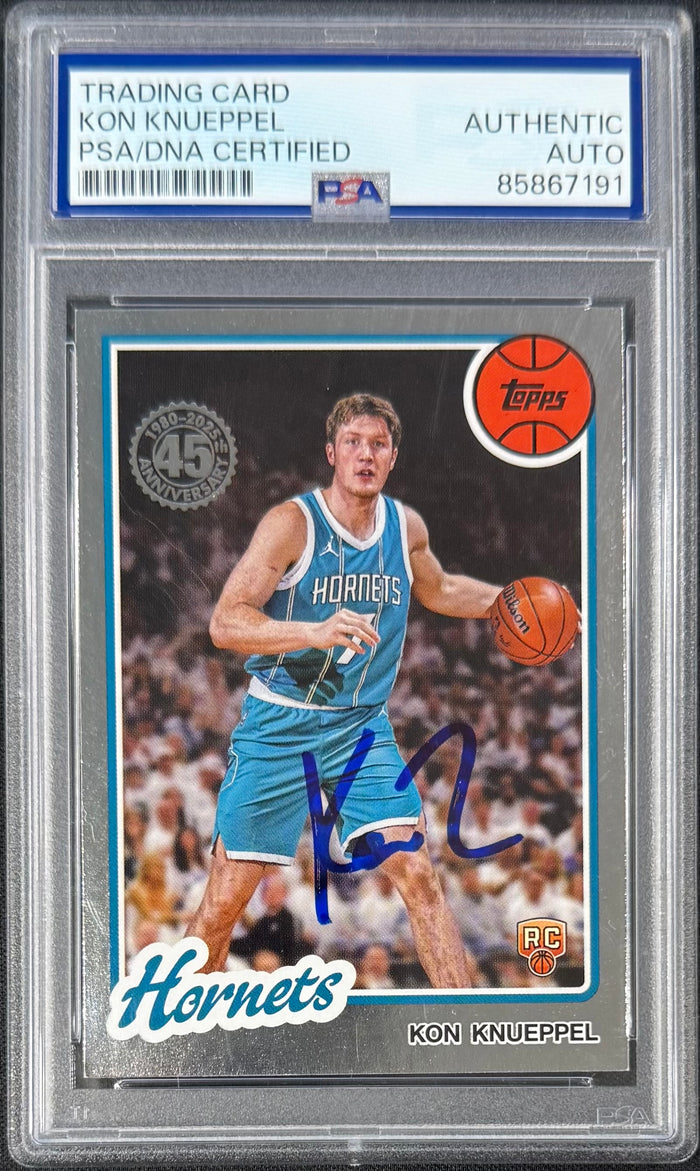 Kon Knueppel 2025 Topps Rookie Card #80BK-53 PSA Auto Authentic