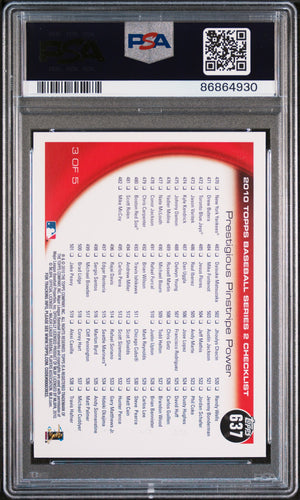 Babe Ruth & Lou Gehrig 2010 Topps Yankees Card #637 PSA 8