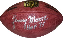 Lenny Moore Autographed Official NFL New Duke Football HOF 75- JSA Hologram #DD39366 (Baltimore Colts)-Powers Sports Memorabilia