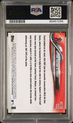 Shohei Ohtani Mike Trout Justin Upton 2018 Topps Update Los Angeles Angels Baseball RC Rookie Card #US158 Graded PSA 9 Cert #88967256-Powers Sports Memorabilia