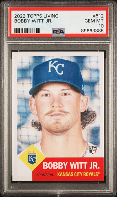 Bobby Witt 2022 Topps Living Set Baseball Rookie Card RC #512 Graded PSA 10-Powers Sports Memorabilia