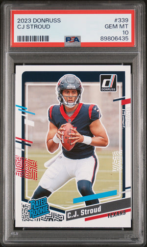 C.J. Stroud 2023 Donruss Texans RC Rookie Card #339 PSA 10