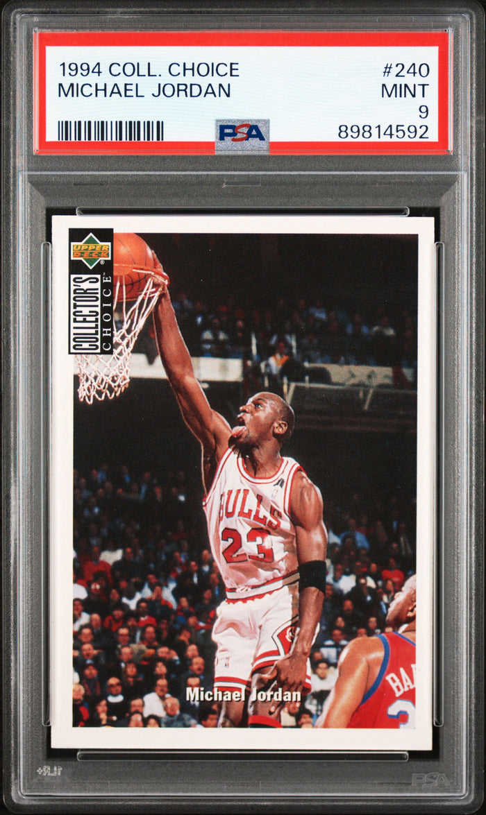 Michael Jordan 1994 Upper Deck Collectors Choice Chicago Bulls Basketball Card #240 Graded PSA 9 Cert #89814592-Powers Sports Memorabilia