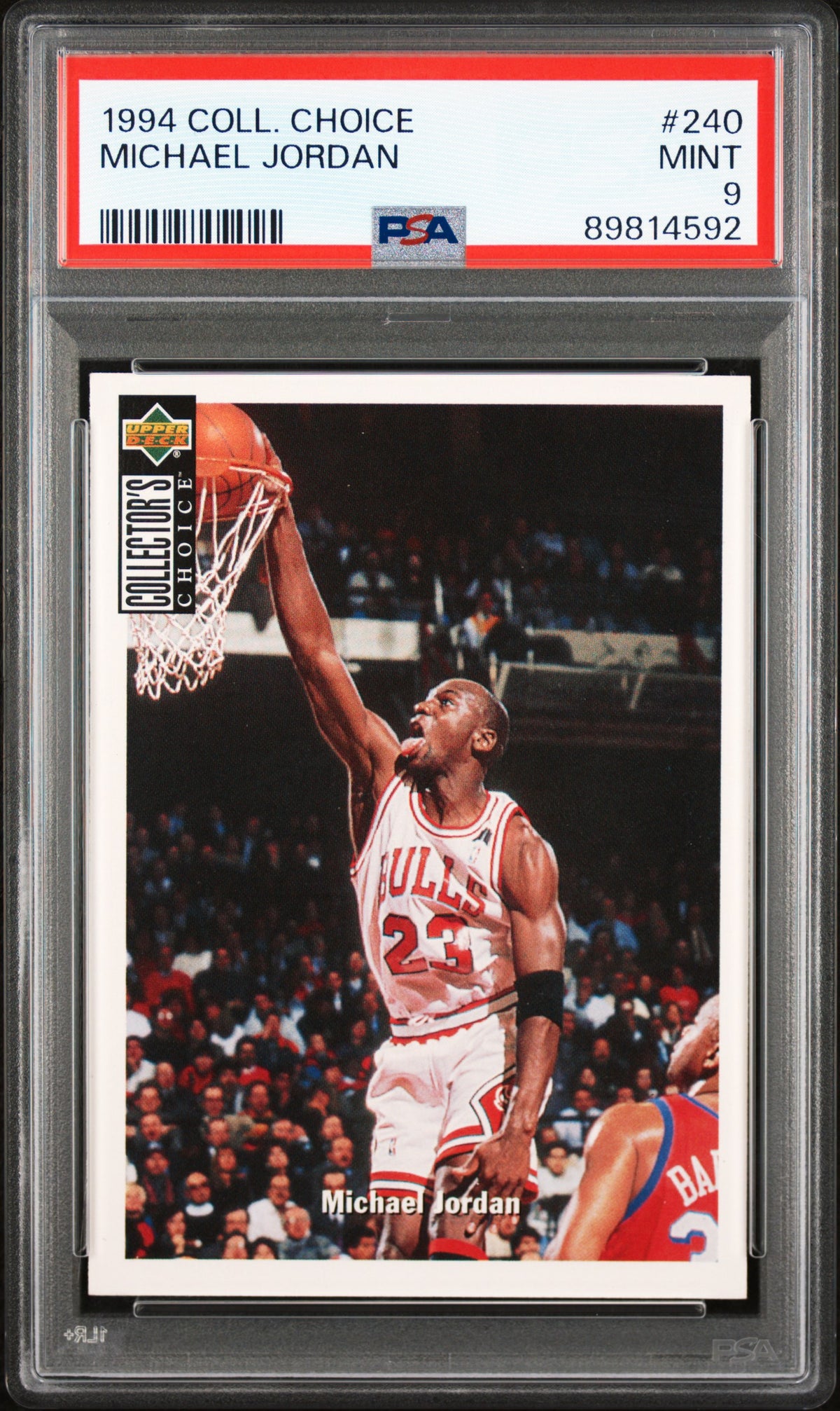 Michael Jordan 1994 Upper Deck Collectors Choice Chicago Bulls Basketball Card #240 Graded PSA 9 Cert #89814592-Powers Sports Memorabilia