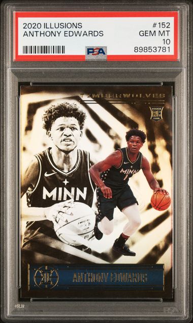 Anthony Edwards 2020 Panini Illusions Basketball Rookie Card #152 Graded PSA 10-Powers Sports Memorabilia