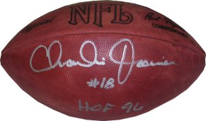 Charlie Joiner Autographed Official NFL Tagliabue Football HOF 96-Powers Sports Memorabilia