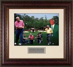 Arnold Palmer "50 Years" Masters at Augusta Collage 11 x 14 Photograph - Premium Leather Framing-Powers Sports Memorabilia