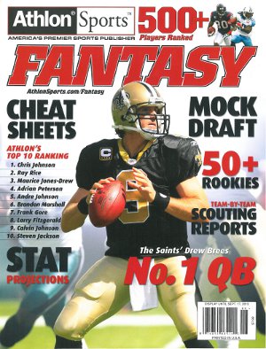 Drew Brees unsigned New Orleans Saints 2010 Fantasy Football 8 x 10 Cover-Powers Sports Memorabilia