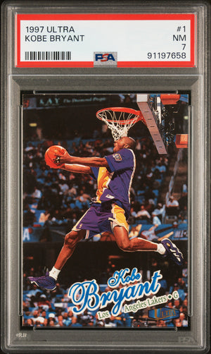 Kobe Bryant 1997 Ultra Los Angeles Lakers Card #1 PSA 7