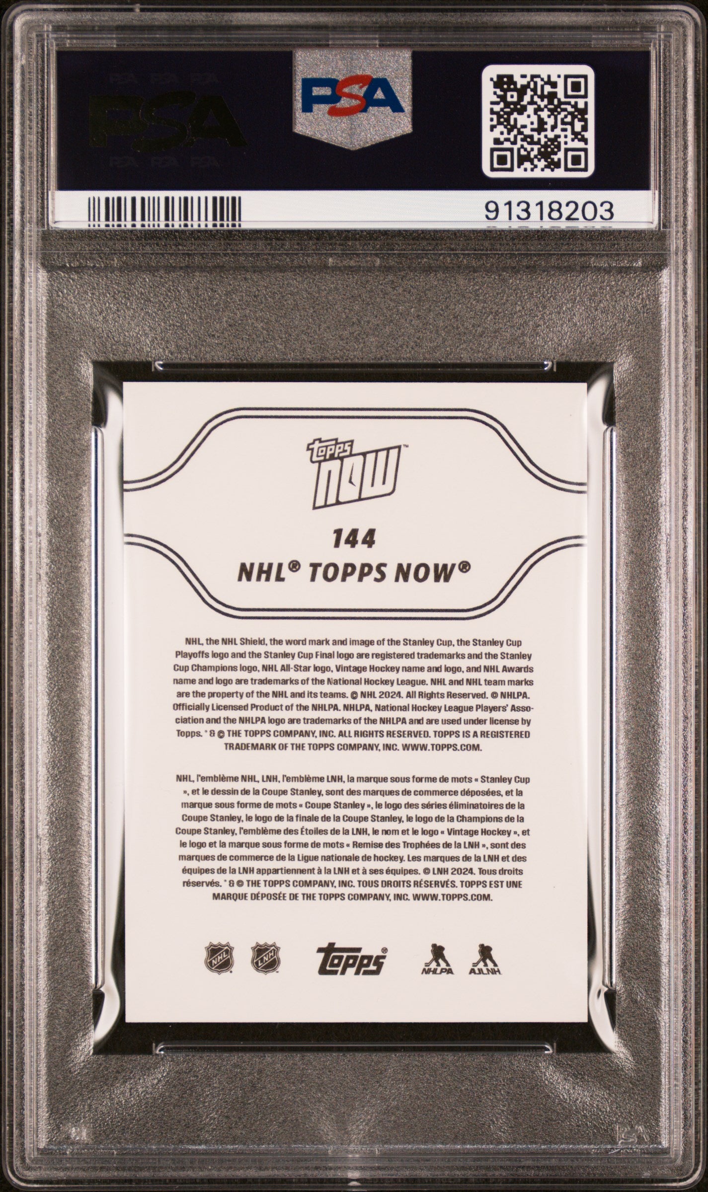 Connor Bedard 2023 Topps Now NHL Stickers Hockey Rookie Card #144 Graded PSA 10 Cert #91318203-Powers Sports Memorabilia