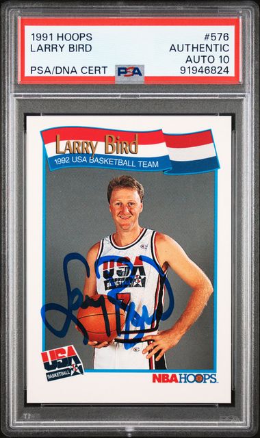 ラリー・バードのサイン入りスポーツ記念品バスケットボールグッズ
