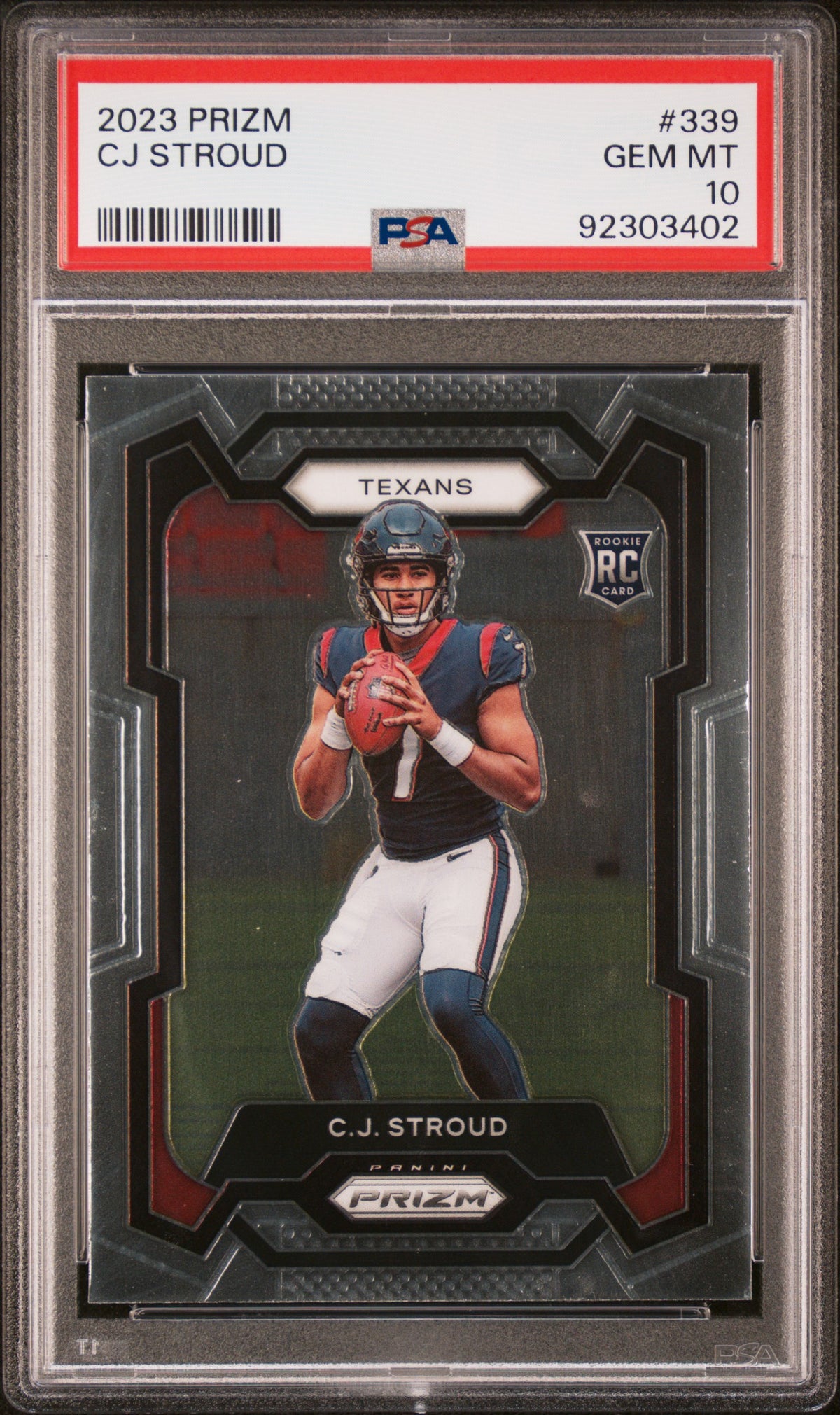 C.J. Stroud 2023 Panini Prizm RC Rookie Card #339 PSA 10