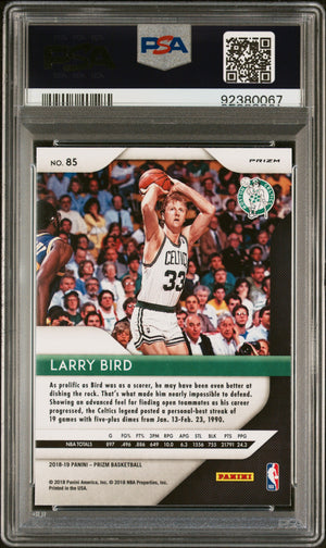 Larry Bird 2018 Panini Prizm Green Basketball Card #85 Graded PSA 10-Powers Sports Memorabilia