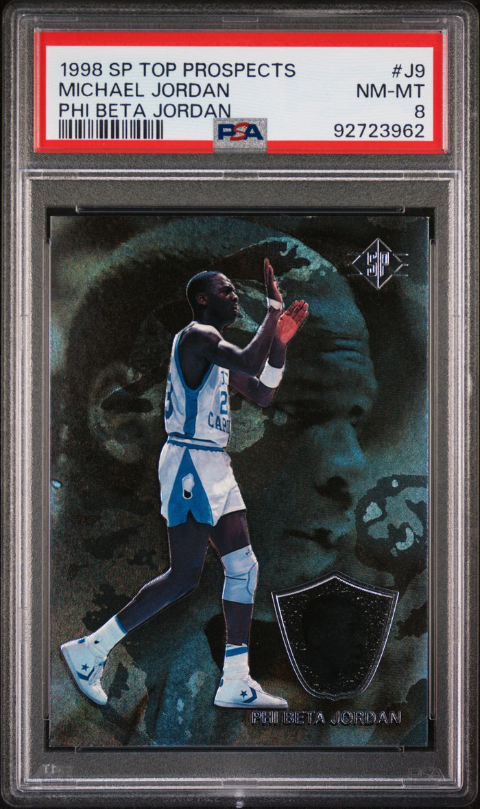 Michael Jordan 1998 SP Top Prospects Phi Beta Card #J9 PSA 8