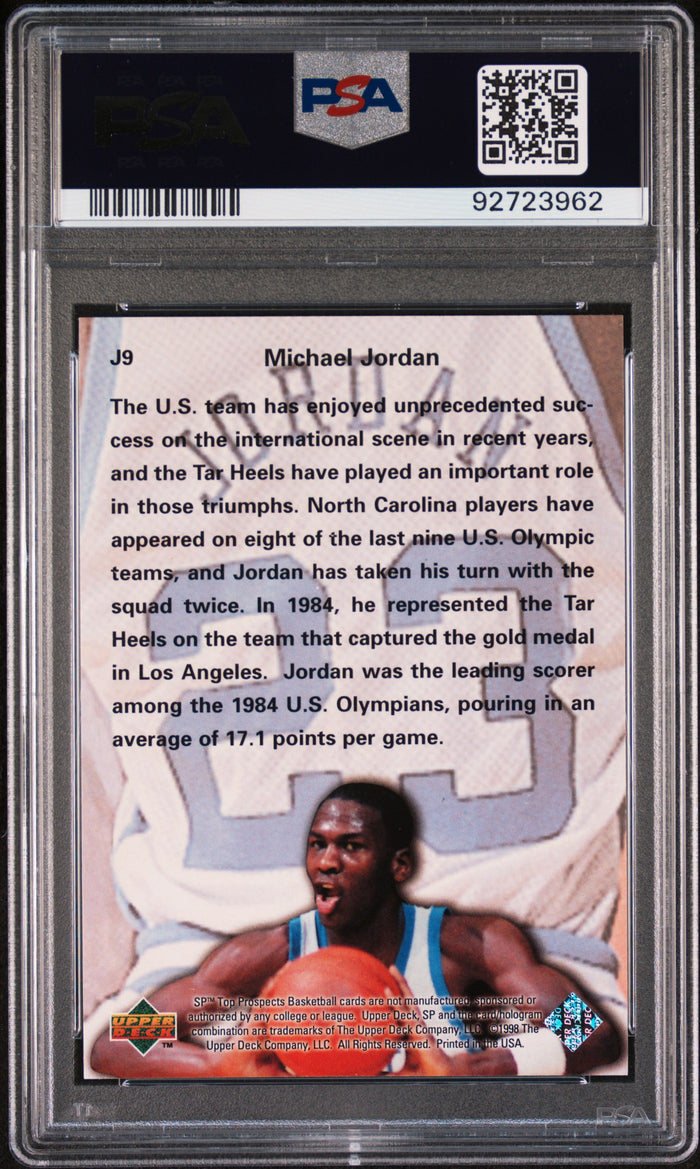 Michael Jordan 1998 SP Top Prospects Phi Beta Card #J9 PSA 8