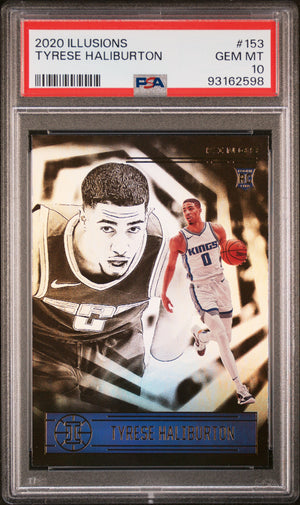 Tyrese Haliburton 2020 Panini Illusions Basketball Rookie Card #153 Graded PSA 10-Powers Sports Memorabilia