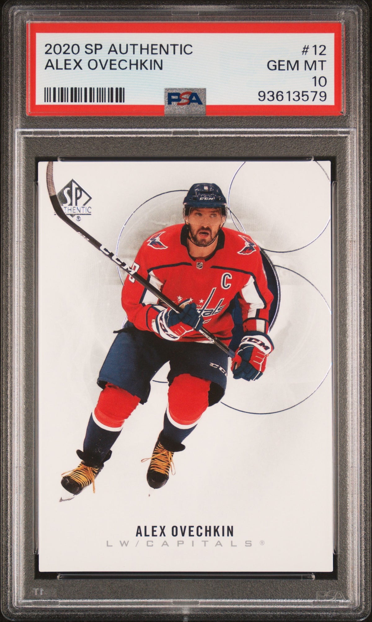 Alexander Ovechkin 2020 Upper Deck SP Authentic Hockey Card #12 Graded PSA 10-Powers Sports Memorabilia