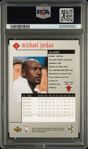 Michael Jordan 1998 Upper Deck Black Diamond Single Card #4 Graded PSA 6-Powers Sports Memorabilia