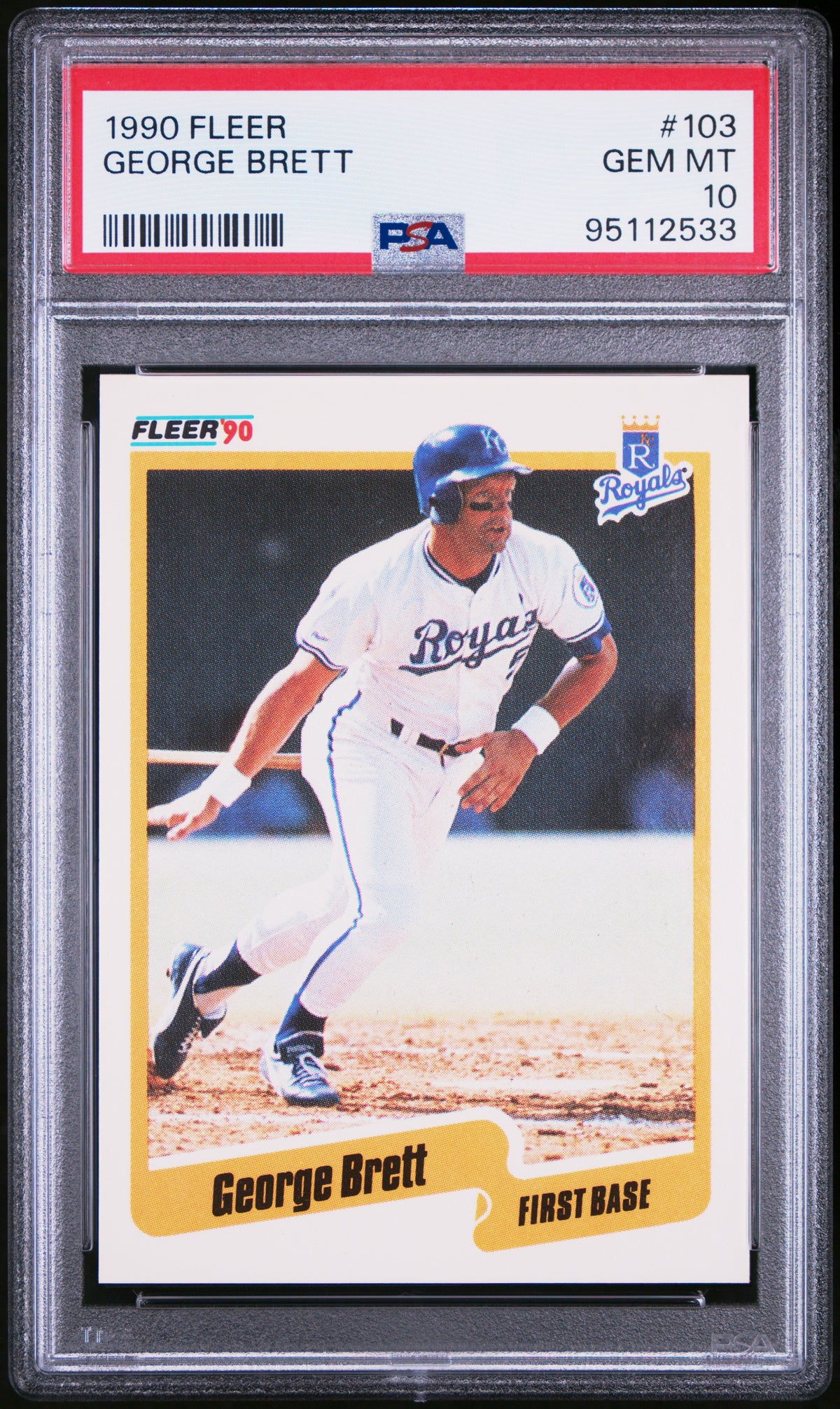 George Brett 1990 Fleer Baseball Card #103 Graded PSA 10-Powers Sports Memorabilia