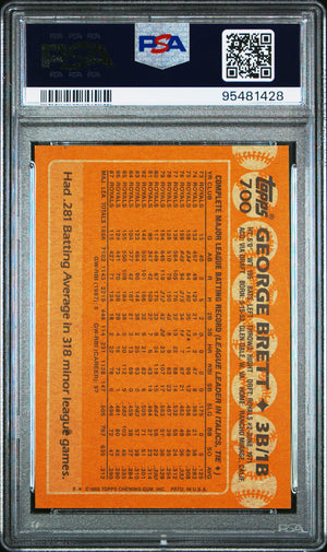 George Brett 1988 Topps Baseball Card #700 Graded PSA 10-Powers Sports Memorabilia