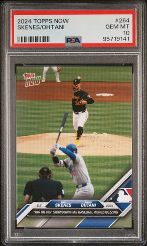 Paul Skenes Shohei Ohtani 2024 Topps Now Baseball Rookie Card #264 Graded PSA 10-Powers Sports Memorabilia