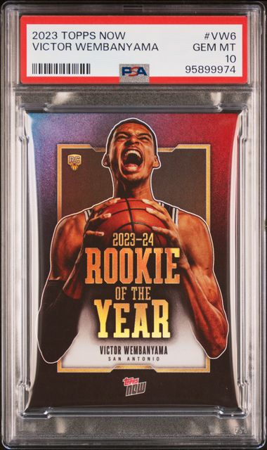 Victor Wembanyama 2023 Topps Now Rookie of the Year Card #VW6 Graded PSA 10-Powers Sports Memorabilia