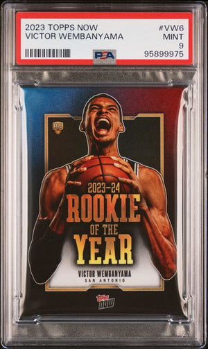 Victor Wembanyama 2023 Topps Now Rookie of the Year Card #VW6 Graded PSA 9-Powers Sports Memorabilia