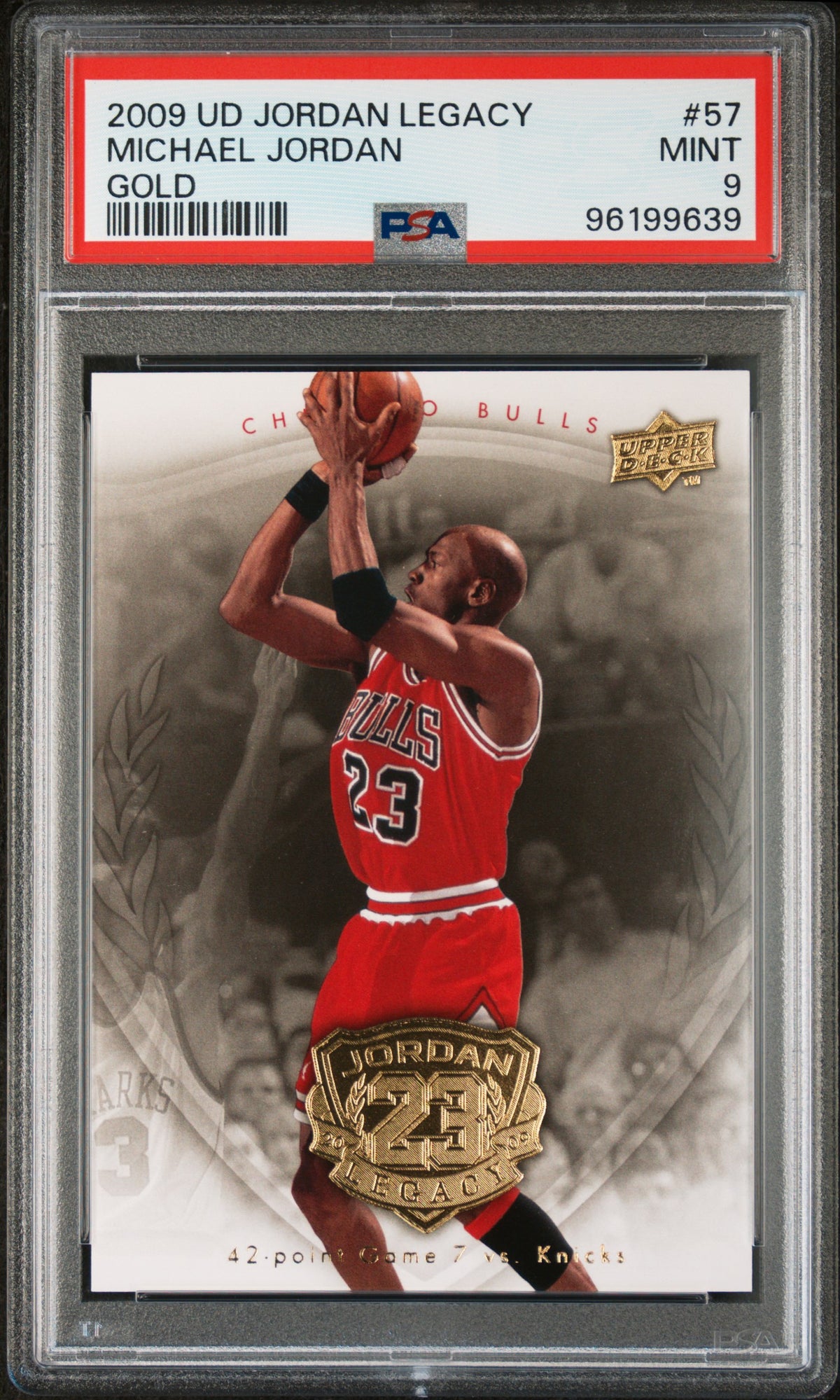 Michael Jordan 2009 Upper Deck Legacy Gold Card #57 PSA 9-Powers Sports Memorabilia