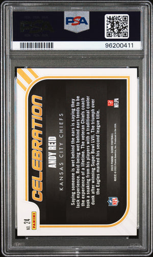 Andy Reid 2023 Score Celebration Signed Football Card #24 Auto Graded PSA 10 411-Powers Sports Memorabilia