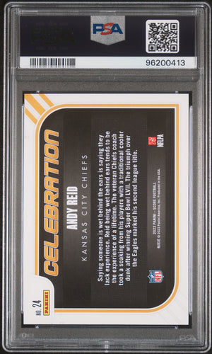 Andy Reid 2023 Score Celebration Signed Football Card #24 Auto Graded PSA 10 413-Powers Sports Memorabilia