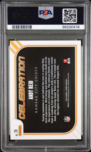 Andy Reid 2023 Score Celebration Gold Signed Football Card #24 Auto PSA 10 418-Powers Sports Memorabilia