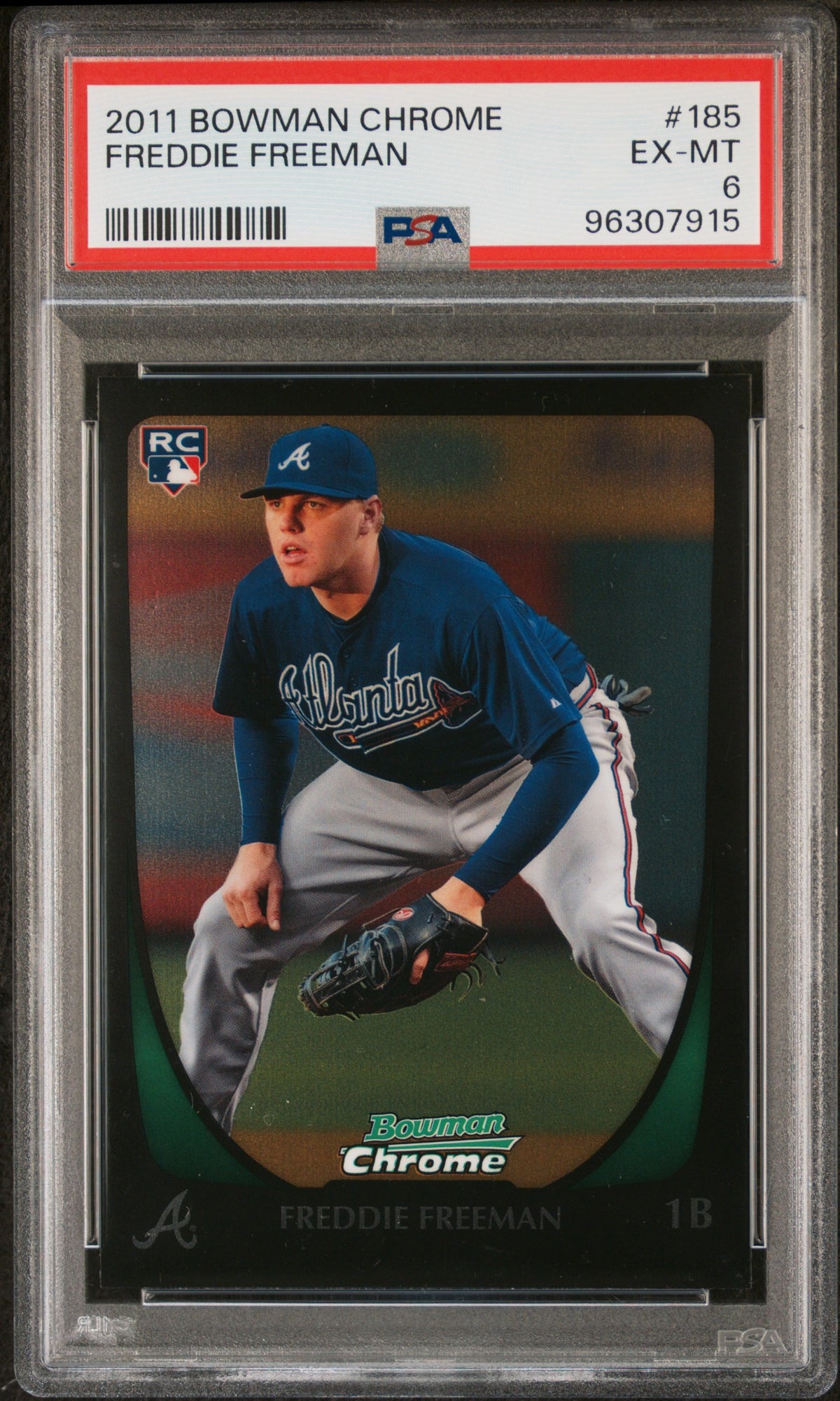 Freddie Freeman 2011 Bowman Chrome Baseball Rookie Card #185 Graded PSA 6-Powers Sports Memorabilia