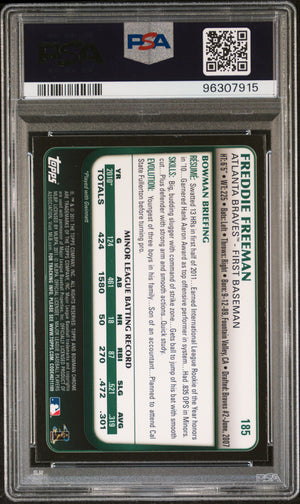 Freddie Freeman 2011 Bowman Chrome Baseball Rookie Card #185 Graded PSA 6-Powers Sports Memorabilia