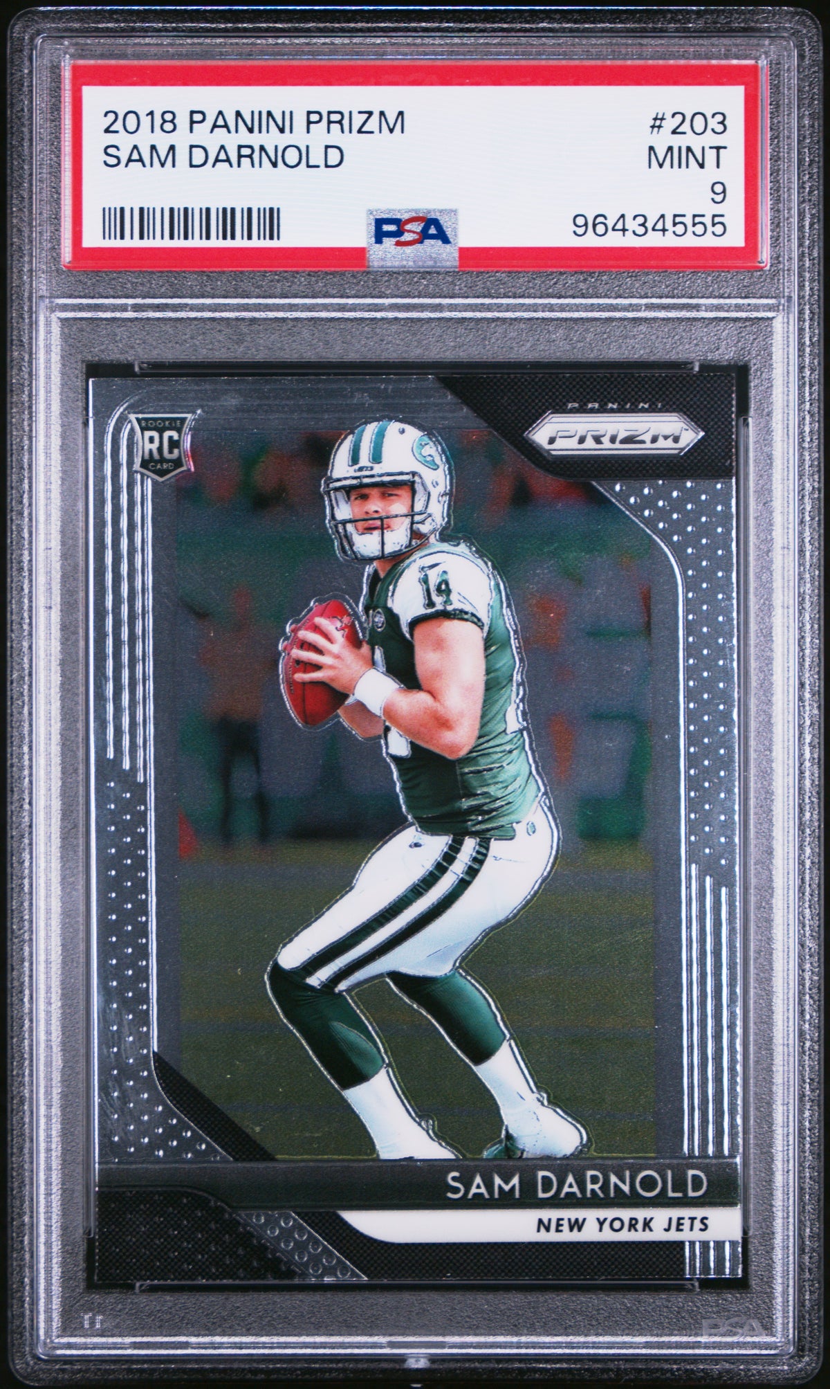 Sam Darnold 2018 Panini Prizm Football Rookie Card #203 Graded PSA 9 Cert #96434555-Powers Sports Memorabilia