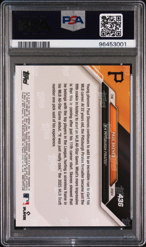 Paul Skenes 2024 Topps Now 1st All Star Game Pittsburgh Pirates Baseball Rookie Card #436 Graded PSA 9 Cert #96453001-Powers Sports Memorabilia
