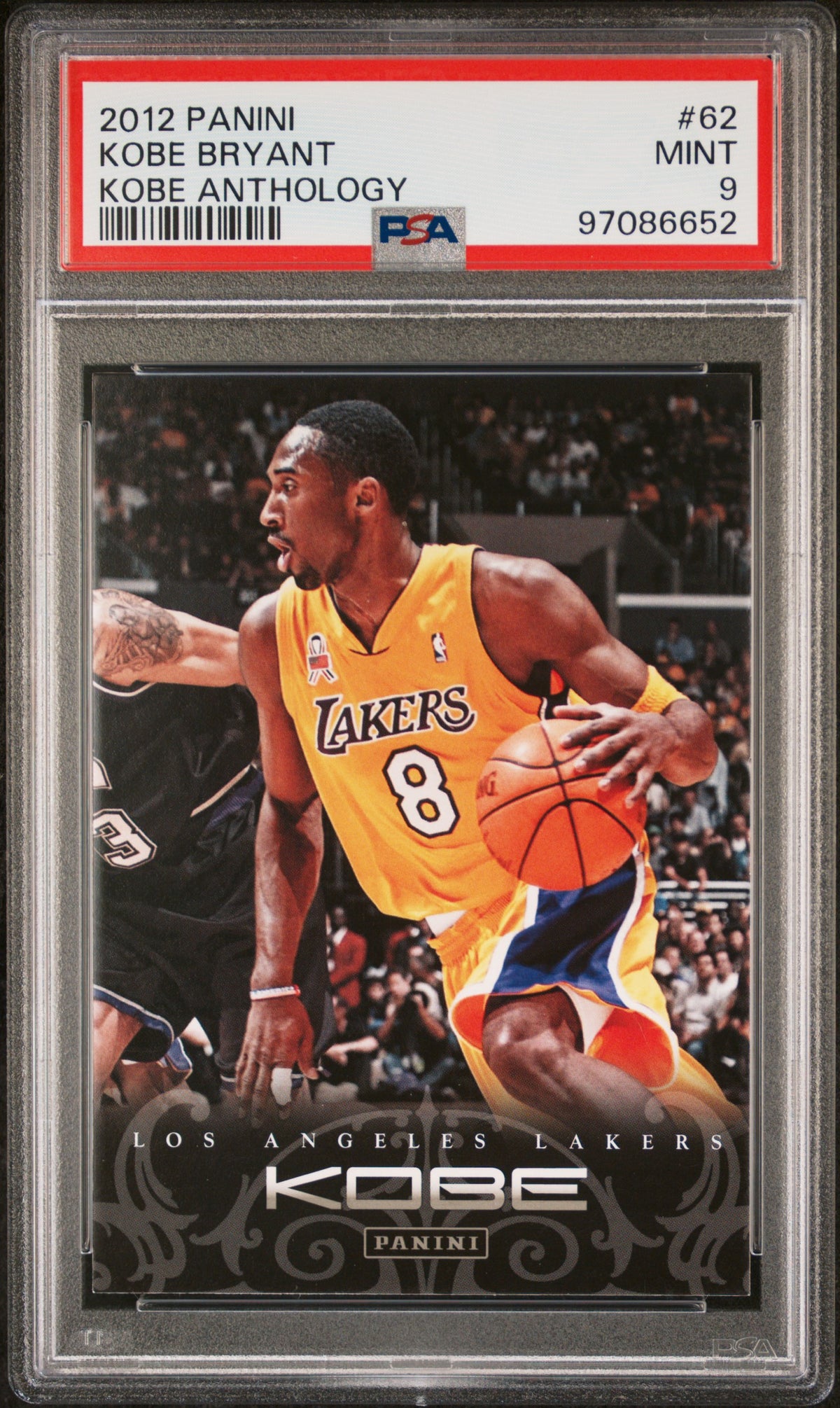 Kobe Bryant 2012 Panini Kobe Anthology Lakers Card #62 PSA 9