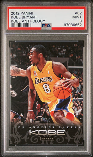Kobe Bryant 2012 Panini Kobe Anthology Lakers Card #62 PSA 9