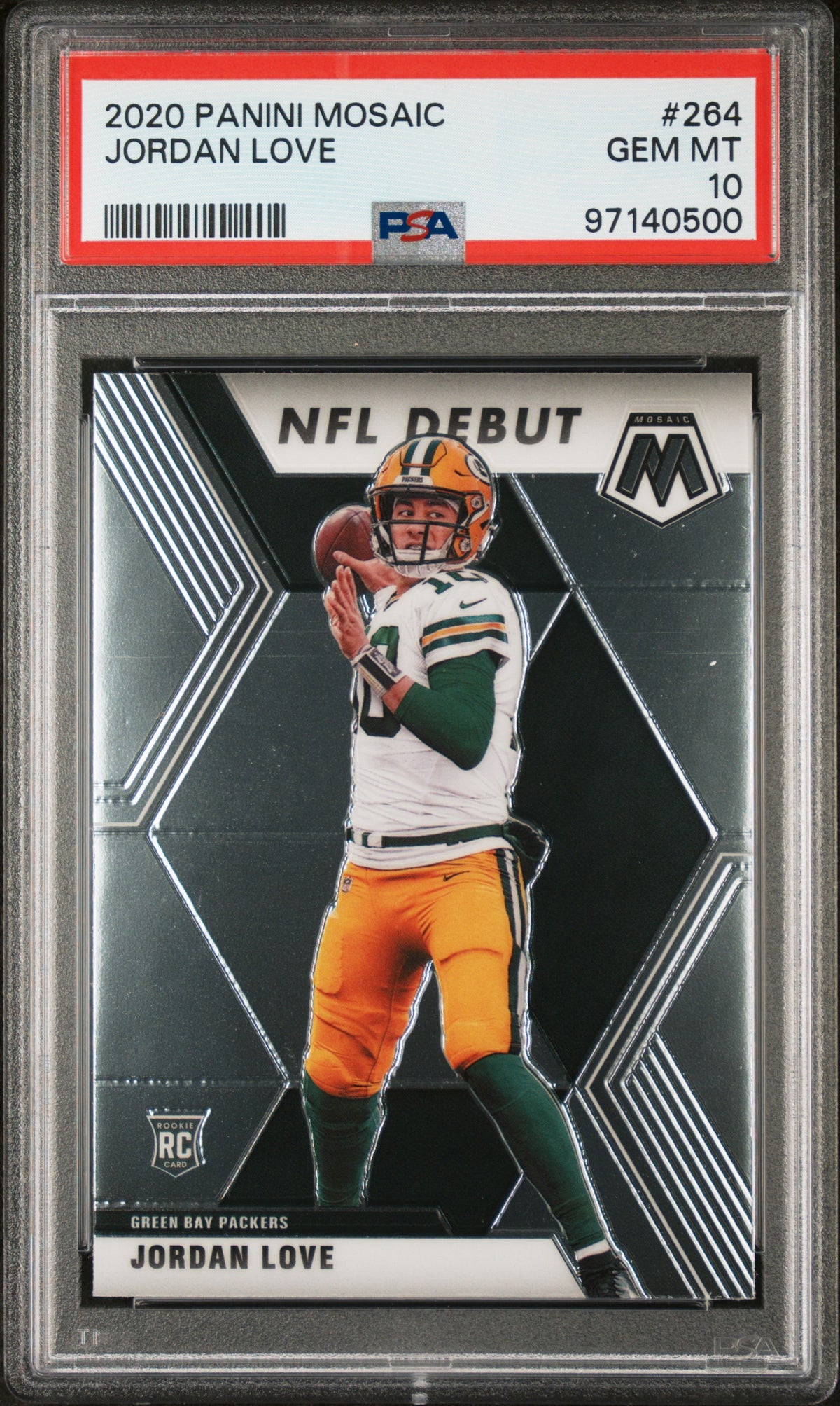 Jordan Love 2020 Panini Mosaic Football Rookie Card #264 Graded PSA 10-Powers Sports Memorabilia