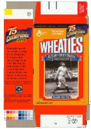 Babe Ruth unsigned New York Yankees Mini Wheaties Box (Flat) Commemorative Box unused-Powers Sports Memorabilia