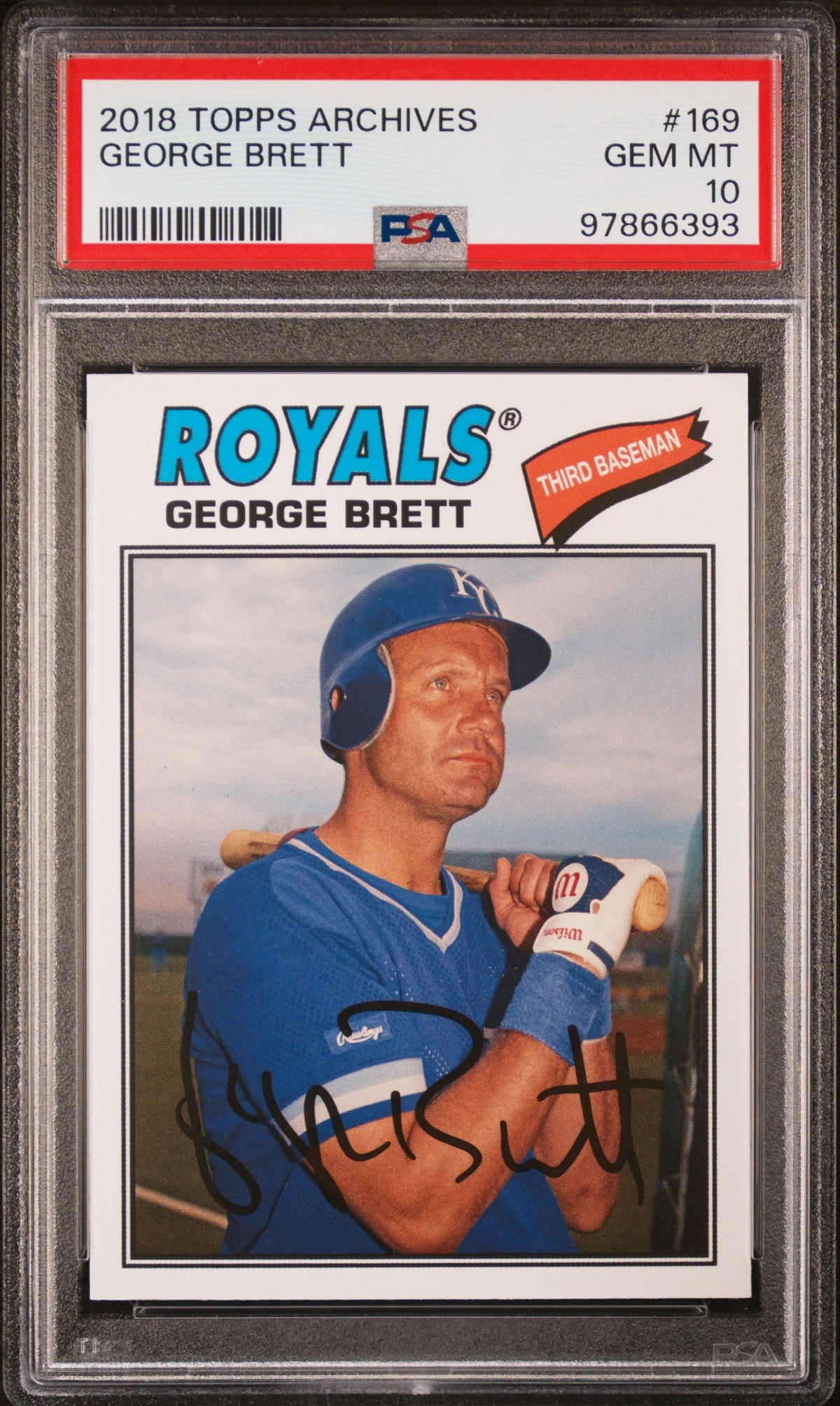 George Brett 2018 Topps Archives Baseball Card #169 Graded PSA 10-Powers Sports Memorabilia