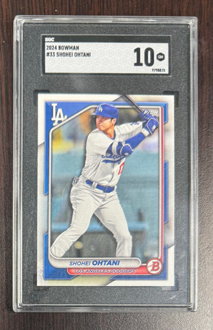 Shohei Ohtani 2024 Bowman Los Angeles Dodgers Baseball Card #33 Graded SGC 10 Cert #9798875-Powers Sports Memorabilia