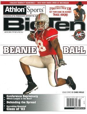 Chris Wells unsigned 2008 Ohio State Buckeyes Preseason Big Ten Magazine Preview "Beanie Ball"-Powers Sports Memorabilia