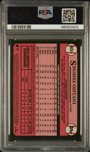 Shohei Ohtani 2024 Topps Chrome 1989 Baseball Card #5 Graded PSA 10 Cert # 98052403-Powers Sports Memorabilia