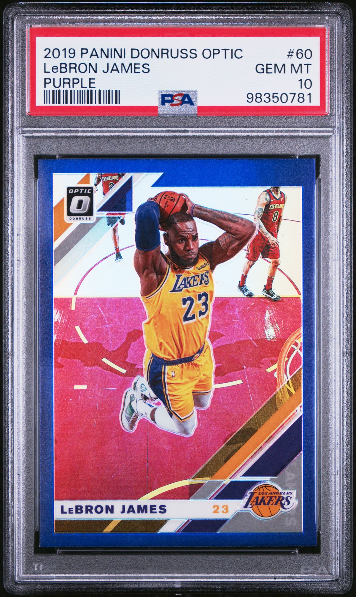 LeBron James 2019 Panini Donruss Optic Purple Card #60 Graded PSA 10-Powers Sports Memorabilia