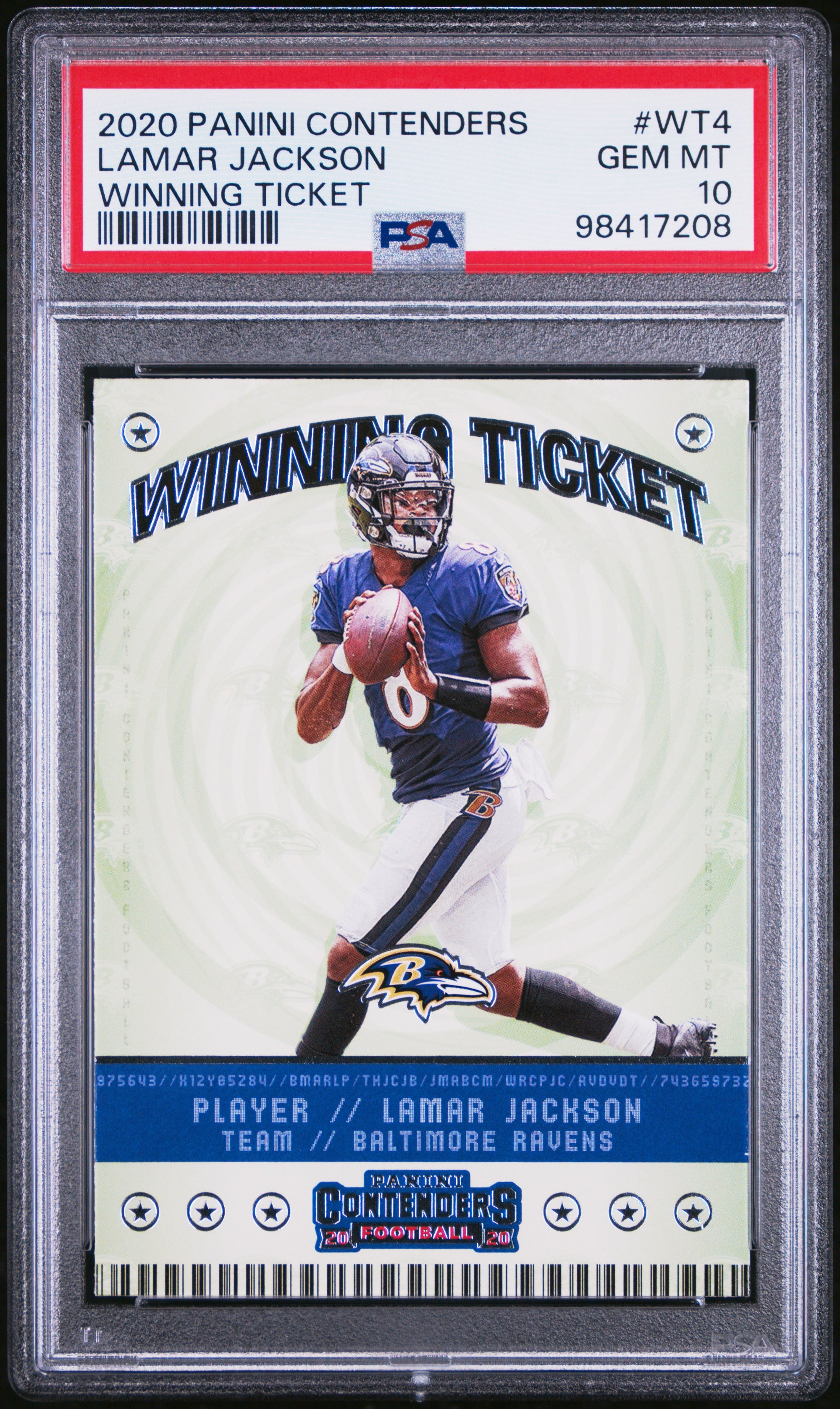 Objets de collection de souvenirs sportifs dédicacés par Lamar Jackson