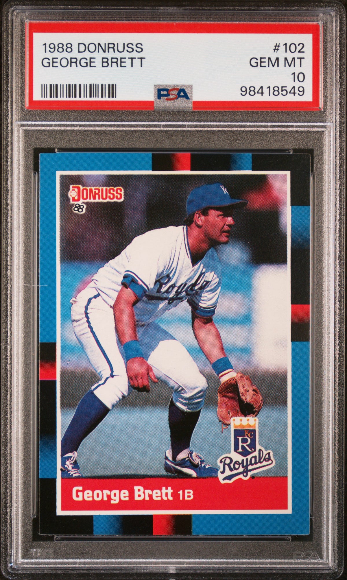 George Brett 1988 Donruss Baseball Card #102 Graded PSA 10-Powers Sports Memorabilia