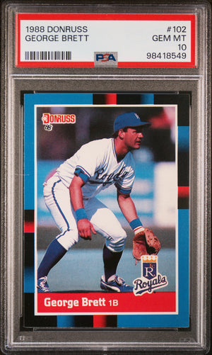 George Brett 1988 Donruss Baseball Card #102 Graded PSA 10-Powers Sports Memorabilia