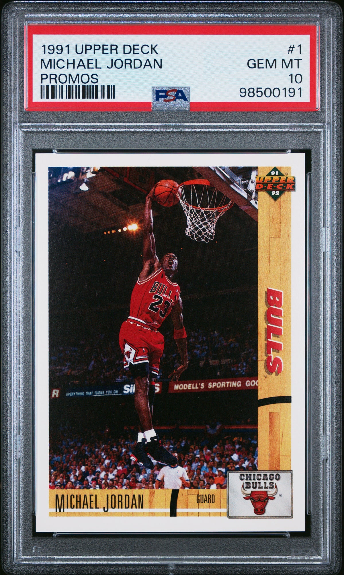 Michael Jordan 1991 Upper Deck Promos Basketball Card #1 Graded PSA 10-Powers Sports Memorabilia
