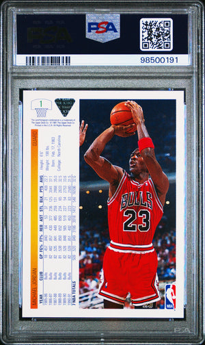 Michael Jordan 1991 Upper Deck Promos Basketball Card #1 Graded PSA 10-Powers Sports Memorabilia