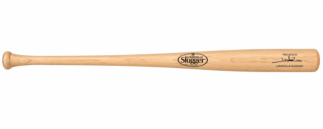Jim Abbott Autographed Louisville Slugger Pro Stock Blonde Baseball Bat-Powers Sports Memorabilia